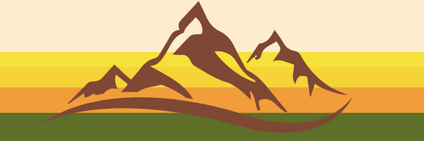 Mountains on sunset background
